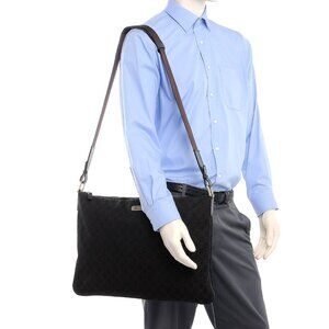 GUCCI  Monogram Messenger Bag Dark Brown